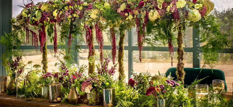 ideas de centros de flores con hortensias — Mar de Flores