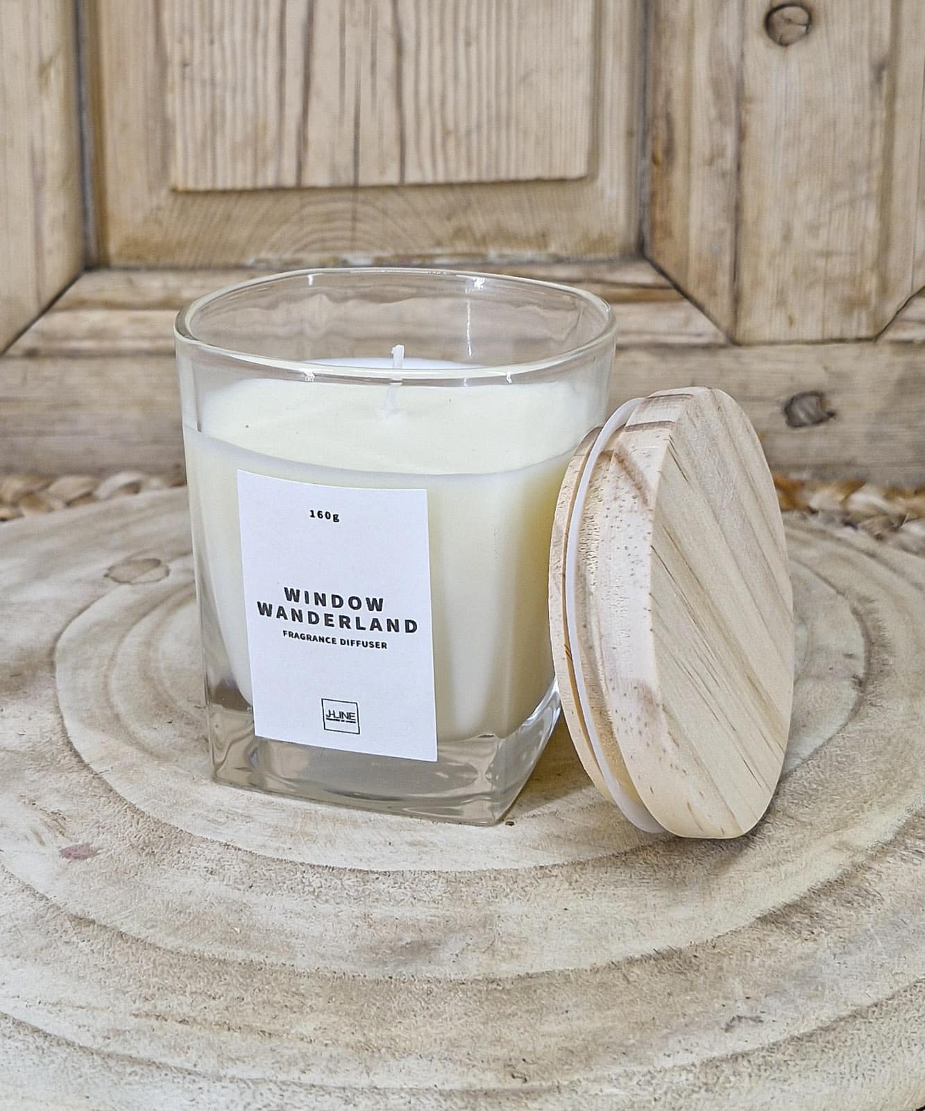 Vela perfumada con tapa de madera